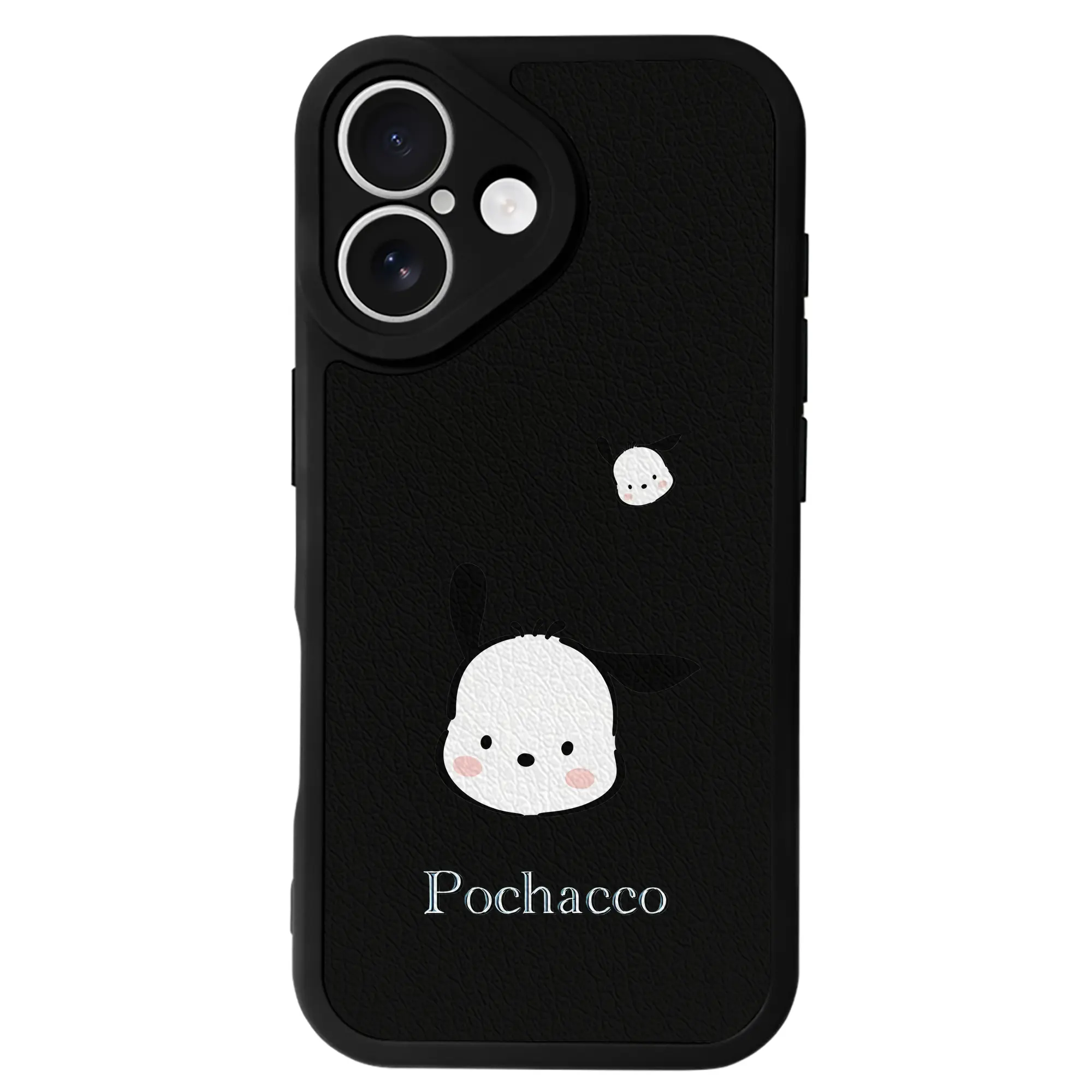 サンリオ グッズ,ポチャッコ - IPhone 16シリーズ対応 ・ シリコンスマホケース ・ レザー調 ・ 高精度フィット ・ 耐衝撃 ・ ワイヤレス充電対応 ・ 精密カット